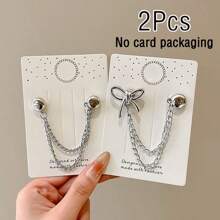 1/2/4/6 pièces Clips de chaîne magnétique pour jambe de pantalon, rallonge de pantalon réglable sans couper et support de revers, accessoires de manche anti-salissure unisexe