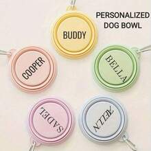1pc Customizable Foldable Pet Travel Bowl, For Outdoor Pet Use - Multicolor - View 4