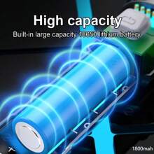 Lanterna LED de Alumínio de Foco Telescópico Preto, Bateria de Alta Capacidade Incorporada, Interruptor de Controle Inteligente (Forte, Fraco, Explosão de Luz), Lanterna Tática À Prova D'água, Iluminação de Longo Alcance para Uso Externo, Trekking, Acampamento e Resistente a Impactos, Acessórios de Acampamento