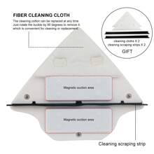 Cute Fish Design Magnetic Window Cleaner - Double-Sided 3-5mm Glass Scrubber With Scraper & Cloth For Single-Pane Windows