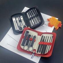 1 Set Stainless Steel Nail Clipper Set, Nail And Toenail Trimming Set, Portable Fashion Box, Travel Beauty Set