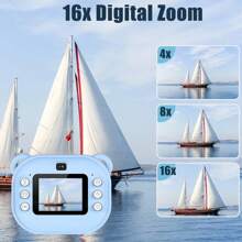 Instant Print Camera For Adult Leisure Toys, Christmas Birthday Gifts For Girls Boys, HD Digital Video Cameras For Adult, Portable Toy (1300mAh Rechargeable Battery)For Holidays, Christmas, Halloween, Birthday Parties & Special Occasions