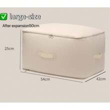 Cotton Quilt Storage Bag, Large Capacity Blanket Storage Bag, Super Space Saving Self Compression Storage Bag, Washable Compression Bag For Storing Blankets, Clothes, Pillows, Bedding, Etc