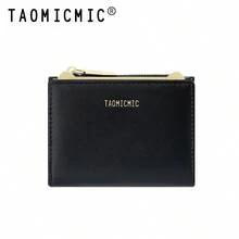 Korean Ins-Style Women's Wallet With Double-Zipper Multiple Card Slots Coin Pocket Short Style For Women Wallet Mini Wallet Purse Wallet Small Wallet Wallet Men Wallet Leather Cute Wallet