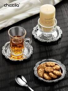 choxila 1pc Stainless Steel Dessert Bowl, Dessert Cup, Ice Cream Bowl, Yogurt Snack Candy Cups, Salad Fruit Pudding Bowls, For Party/Holiday/Festival/Family Gathering/Weddings/Ramadan/Eid Al-Adha