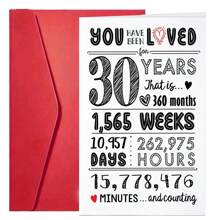 1 pieza Kit de celebración del 18º/21º/30º cumpleaños - Decoraciones con número de edad brillante para ella, telón de fondo fotográfico minimalista para él, tarjeta de mensaje conmovedor y sobre a juego