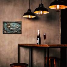 2pcs Vintage Mermaids Metal Sign Wall Decor Art Tin Painting, Wall Decoration, Cafe Decoration, 7.8*11.8inch
