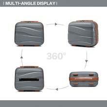 Suitcase 14 20 24 28 Inch Cabin Carry On Check In Lightweight PP Hard Shell Travel Luggage Set TSA Lock Spinner Wheels Single Holiday Business Family - Grey - View 5