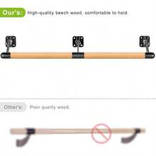 100300cm Ballet Barre Adjustable Wooden Dance Stretching Bar Wall Mounted Home Barre Workout Equipment With Metal Support Bracket Holder For Girls And Adults 4cm Diameter - 200cm - View 4