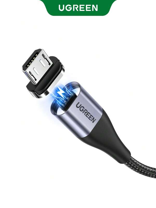 UGREEN Cablu magnetic micro USB UGREEN de 1 metru pentru telefon, ventilator MP3, compatibil cu Galaxy S7/ HTC, compatibil cu , Android, Kindle, compatibil cu , cameră, micro-USB MP3
