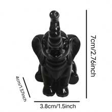 1pc Collectible Figurine, Resin Elephant Ornament, Captivates People With Its Cute Shape. In Culture, The Elephant Symbolizes Auspiciousness, Strength And Wisdom, Conveying Beautiful Meanings For You.