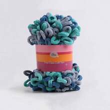 1 Hank (8m) Soft Loop Yarn, Chunky Sweet Donut Design, Suitable For Handmade DIY Projects Such As Dolls, Bags, Sweaters, Blankets, 100g Per Piece - Multicolor - View 27