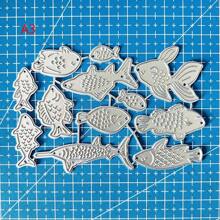 Fishes Die Cuts For Card Making, Whale Metal Cutting Dies, Metal Die Cutting Mold, Scrapbooking Dies, DIY Etched Embossing Stencil For Crafts