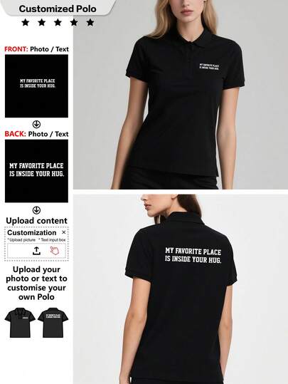 Customization Personalization Polo T-Shirts Upload Your Photos To Design Your Own Clothes Fallow Custom,Stylish,Fashion,Hipster,Casual,Minimal Chic,Personalized,Customized,Custom,Unique,Guy Costumes,Capsule Wardrobe,Men Basic/Street Style,Ideal Gifts For Him,Boyfriend,Family,Friends,For Birthdays,For Vacation/Holiday,For School/Competition,For Sports/Climbing