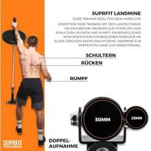 Landwine Landmine Core Trainer Fitn Equipment With 360 Rotation Radius For 25 Or 50 Mm Diameter Bars Steel TBar Row 90 Corner Fit Black - as pic - View 5