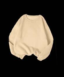 Crew Neck Blouse – Classic And Timeless Crew Neck (Or Round Neck): Is A Closed, Round, Very Traditional Collar. Ideal For Uncomplicated And Stylish Looks. - 卡其色 - 查看 2