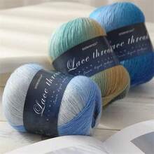 1 Bag (300g) Rainbow Gradient Long Dyeing Wool Yarn For DIY Hand Knitting, Used For Making Women's Shawls, Hats, Scarves And Sweaters. 1 Bag = 3 Pieces = 300g - 3 Packs - View 6