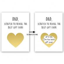 Unique Heart Scratch Card, Father's Day/Birthday Card - Funny Father's Day Card, Dad Card, Funny Greetings, Perfect Gift For Dad, Step-Dad - Multicolor - View 6