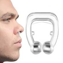 Magnetic Anti-Snoring Nose Clip For Sleep Apnea - Silicone Snoring Stopper - Snoring Solution - Unisex Reusable Anti-Snoring Device For Peaceful Night Sleep - Transparent - View 3