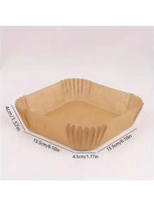 25/50/100/200 piezas - Forros de papel desechables para freidora de aire, forros cuadrados para freidora de aire (se ajustan a 2-8 cuartos), papel de hornear antiadherente, apto para freír, hornear, cocinar, asar y microondas, a prueba de aceite, sin bandeja - Accesorios de cocina