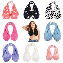 Convenient Absorbent Breathable Towel Bra Suitable For Beach, Sports, Indoor Daily Wear, Towel Hanging Around Neck, Wraps Chest, Strapless Support, Double-Sided Plush Super Soft And Warm, Suitable For Beautiful Women, Small Gift For Beautiful Women - 牛色 - 查看 6