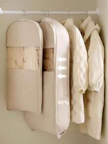 牛津布收纳袋 - 用于卧室装饰的高端悬挂式衣物收纳袋，防尘、防潮、可压缩、易悬挂 - 非常适合存放羽绒服和棉大衣