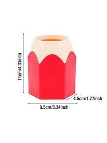 1pc Pencil Holder, Pencil Shaped Pen Holders Container, Pencil Storage Organizer Rack, Plastic Multi-Functional Desktop Organizer Makeup Brush Pot Vase Cute Stationery For School, Office, Home, Dormitory(Purple) Back To School - Purple - View 17