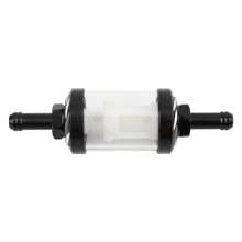 PowerMotor Accesorios de motocicleta de gasolina: Filtro de combustible de vidrio para pitbike minimoto de 125cc, 140cc, 150cc, 160cc, filtro de aceite de aleación de aluminio CNC de 8 mm para scooter, cafe racer, piezas de carreras Gy6