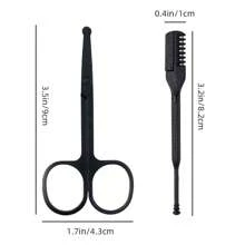 Household Beauty Tools: Small Scissors, Nose Hair Trimmer, Rounded Eyebrow Scissors, Stainless Steel Scissors - And 2pcs Anti-Scratch Double-Headed Nose Hair Trimmer