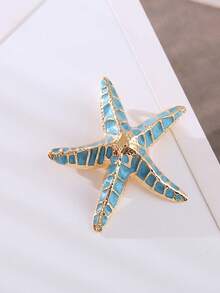 1 件时尚精致海星胸针，适合女性在任何场合佩戴，节日礼物 - B - 查看 3
