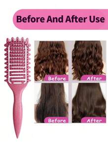 Cepillo definidor de rulos para cabello rizado, rizado y liso - Disponible en varios estilos. Alisa, da forma y desenreda sin tirar ni causar roturas. Accesorios para el cabello, peine, herramientas para el cabello, productos para el cabello y accesorios para salón de belleza, artículos esenciales de viaje.
