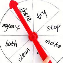 1pc Educational Spin Wheel Game With Suction Cup Pointer For Whiteboards - Ideal For Classroom Activities & Selection Games - Multicolor - View 7