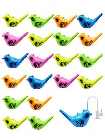 1/5/10/20Pcs Bird Whistle Bird Water Whistle Bird Call Whistle Colourful Bird Whistle Party Whistle Novelty Whistle Musical Instrument Used For Party Favour, Birthday, Easter Gifts Etc. (Classic,Fresh Colours) Mother's Day,Graduation,Gadgets Toys,Birthday Party Gift,Gift Bag Stuffing,Random Style And Colour