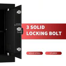 Safes For Home Fireproof Safe Box Locker With Digital Keypad Large Safes 45L Home Security Safe Floor Security Cabinet Office Hotel Busin Document Jewelry - Black - View 5