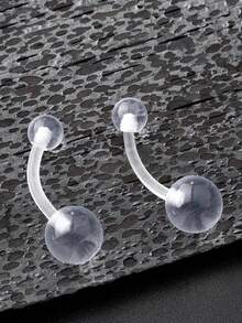 CIZME 6 件 14G 10 毫米 UV 肚脐环，肚脐穿孔首饰，Y2K 肚脐杠铃穿孔肚脐杠铃身体首饰肚脐环，透明粉色肚脐环，适合女性日常佩戴