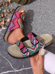 Lightweight, Thick, Flat Soft Bottom Soft Leopard Print Beach, Outdoor, Home Increase Height Slippers