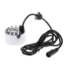 12 LED Ultrasonic Mist Maker With Light - Fogger For Water Fountain And Pond Decor