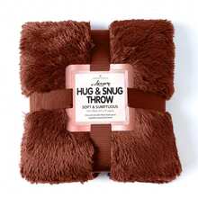 VELVETIO Hug & Snug Throw Blanket Warm Cosy Throw For Sofa Settee Snuggle Thermal Throws - Rust - View 2