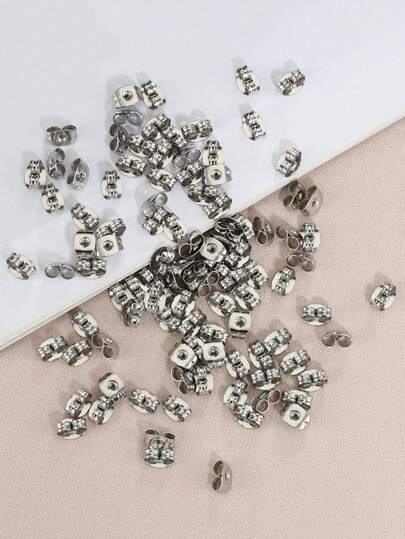 50/100pcs Earring Back Plug, Suitable For Earring Making