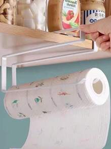 1 pieza Estante de acero colgante para pañuelos de puerta o gabinete, adecuado para otros lugares como la cocina, la sala de estar, el baño, etc.