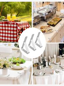 Set de 6/12 clips para mantel, clips de mesa para picnic de alta resistencia, clips antideslizantes, soportes para manteles, abrazaderas de acero inoxidable para cubiertas de mesa, resistentes a la oxidación. Los clips tienen un borde suave y buena elasticidad, ideales para familias, restaurantes, exteriores, picnics, bufés, cenas, carpas, bodas, cumpleaños, fiestas de graduación