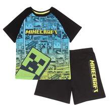 Minecraft Short Sleeved Pyjamas | Popgear Creeper Comic Kids' Short Pyjama Set | Kids' PJs Fast UK Delivery Shipping | Trusted UK Seller | Great Gift For Kids | Perfect For Birthdays And The Summer Holidays - Multicolor - View 1