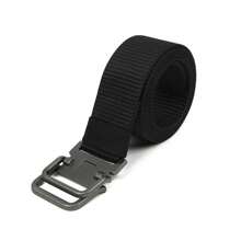 Women's Denim Jeans Belt, Summer Double-Ring Buckle Waist Canvas Belt, Studentstyle No-Hole Casual Military Vintage Belt