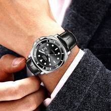 LIGE Men's Fashion Casual Business Watch Waterproof Date Watch Light Luxury High-End Quartz Watch - Silver - View 4