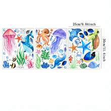 1set Fluorescent Wall Sticker With Ocean Animal Star Pattern; Creative Art Decal Of The Underwater World; Wall Sticker That Glows In The Dark; Suitable For Home Bedroom And Living Room Decoration. Stickers Personalised Stickers - Multicolor - View 3