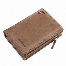 New Zipper Short Wallet Men's Multi-Card Fashion Vertical Mini Button Wallet Men's Card Bag Black Card Holders Waller Purse Men Anniversary Gift Gift For Men Gift For Men Gift For Men Gift For Men Gift For Men Gift For Men