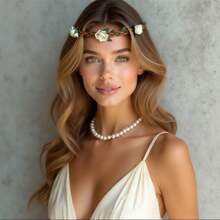 Halloween Decoration Garland, Handmade Simulation Flower Wreath Seaside Vacation Wreath, Girl's Flower Wreath Headwear, Multiple Colors To Choose From, Including Red, Pink, And Blue Flower Garlands, Wreath Fake/Artificial Flower, Bride's Flower Wreath Headwear, Bohemian Hair Accessories, Forest Style Decorations, Super Fairy Korean Sweet Accessories,