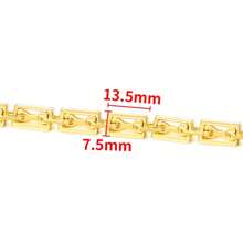 1m/39,37 Zoll Edelstahlkette, Goldfarbe, vielseitige Designs für DIY Schmuck Halsketten & Armbänder