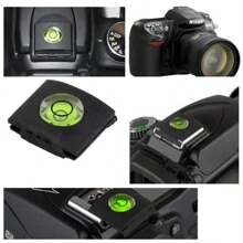DSLR Camera Bubble Spirit Level & Lens Cap Cover Kit - Precise Leveling Tool For Best Shooting Angle, Compatible With Nikon, Canon, Cameras - Silicone Material