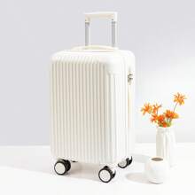 Lightweight Carry-On Luggage Suitcase For Men And Women, Stylish Spinner Wheeled Password Travel Trunk Vacation Travel Accessories Summer Travel Essentials Bag For School School Accessories School Stuff